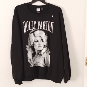 Black Dolly Parton Graphic Sweatshirt